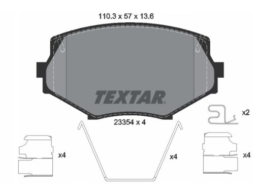 2335404 Klocek Hamulcowy Kpl. Textar