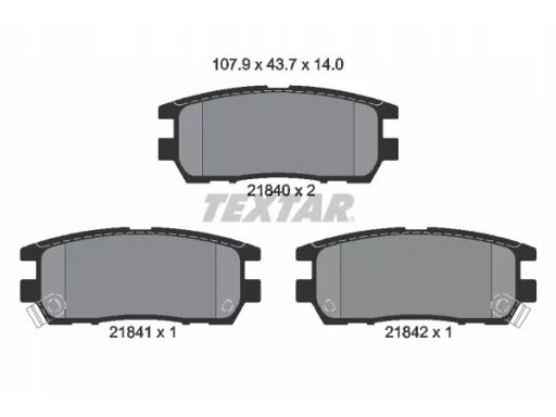 2184002 Klocek Hamulcowy Kpl. Textar