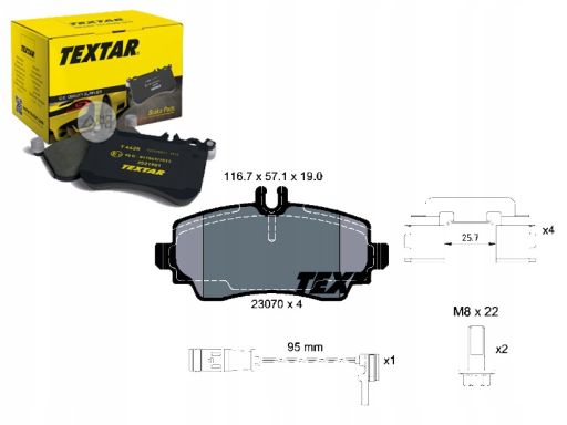 2307005 Klocek Hamulcowy Kpl. Textar