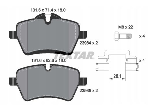 2398404 Klocek Hamulcowy Kpl. Textar