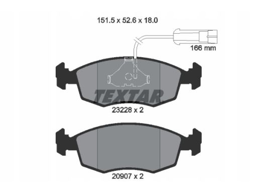 2322702 Klocek Hamulcowy Kpl. Textar