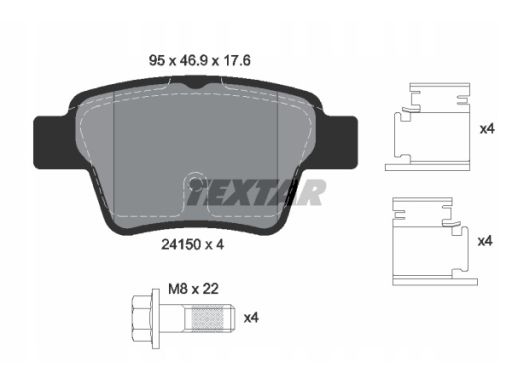 2415001 Klocek Hamulcowy Kpl. Textar