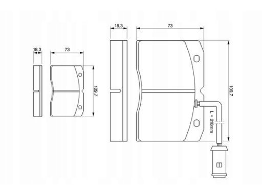 0 986 424 144 Klocek Hamulcowy Kpl. Bosch