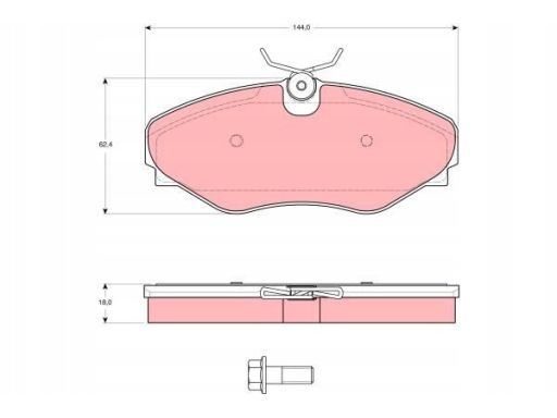 Gdb1574 Klocek Hamulcowy Kpl. Trw