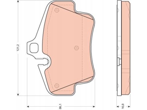 Gdb1758 Klocek Hamulcowy Kpl. Trw