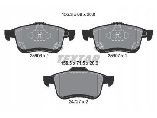 2590601 Klocek Hamulcowy Kpl. Textar