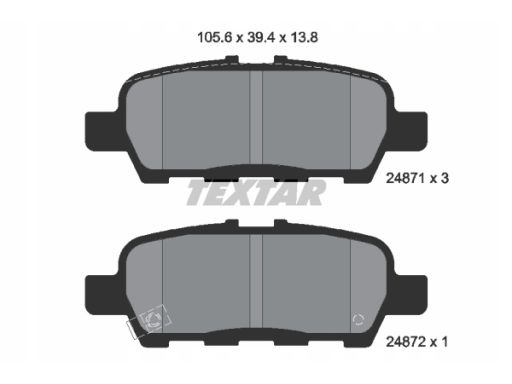 2487101 Klocek Hamulcowy Kpl. Textar