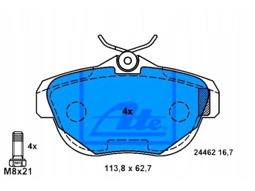 13.0460-2706.2 Klocek Hamulcowy Kpl. Ate
