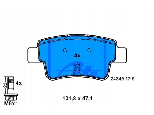 13.0460-3828.2 Klocek Hamulcowy Kpl. Ate