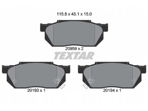 2095902 Klocek Hamulcowy Kpl. Textar