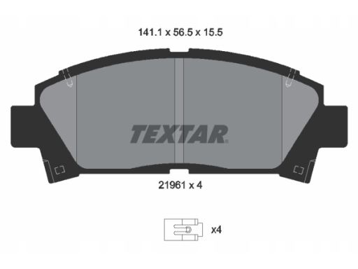 2196102 Klocek Hamulcowy Kpl. Textar