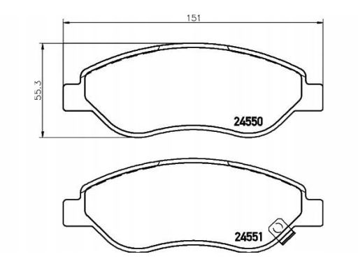 2455001 Klocek Hamulcowy Kpl. Textar