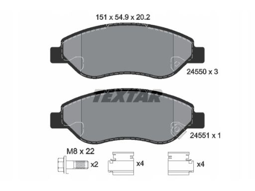 2455001 Klocek Hamulcowy Kpl. Textar