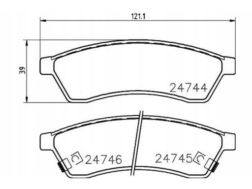 2474401 Klocek Hamulcowy Kpl. Textar