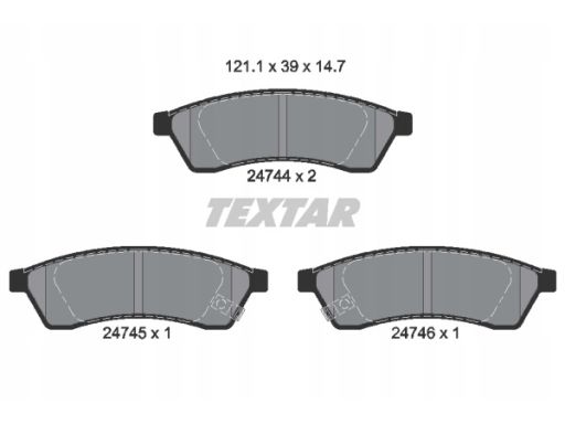 2474401 Klocek Hamulcowy Kpl. Textar