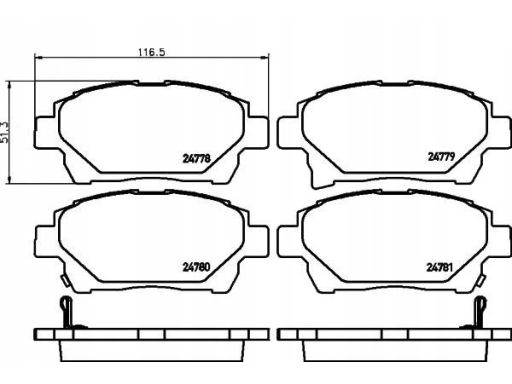 2477801 Klocek Hamulcowy Kpl. Textar