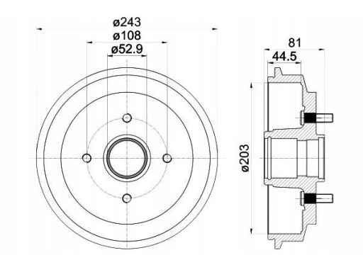 94026700 Bęben Hamulcowy Textar