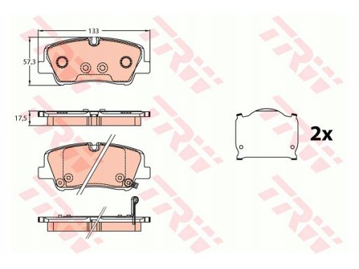 Klocek Hamulcowy Kpl. Gdb3646