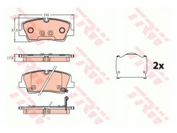 Klocek Hamulcowy Kpl. Gdb3646