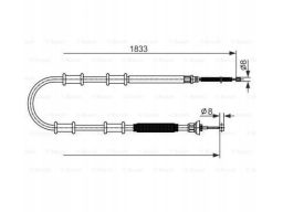 1 987 482 593 Linka Hamulca Postojowego Bosch