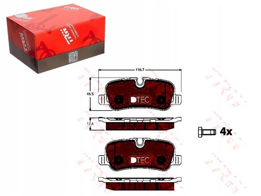Gdb1632Dte Klocek Hamulcowy Kpl. Trw