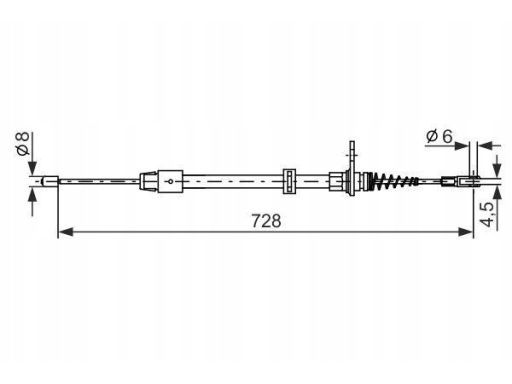 1 987 482 301 Linka Hamulca Postojowego Bosch