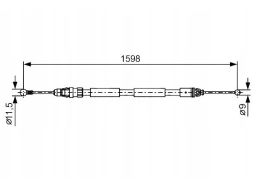 1 987 482 388 Linka Hamulca Postojowego Bosch