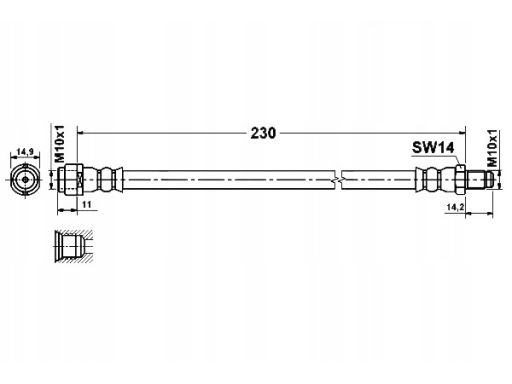 24.5238-0230.3 Przewód Hamulcowy Elastyczny Ate