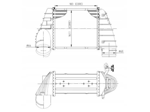 309040 Chłodnica Powietrza Doładowującego Nrf