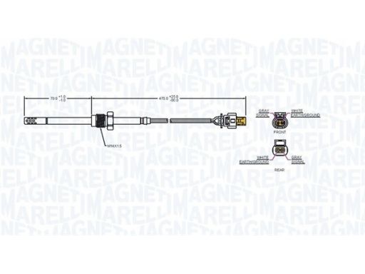 172000109010 Czujnik Temperatury Spalin Magneti Marelli