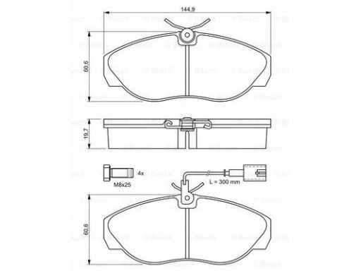 0 986 424 556 Klocek Hamulcowy Kpl. Bosch