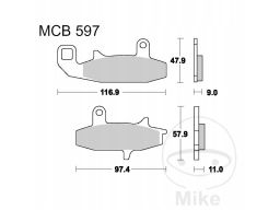 Mcb597 Klocki Ham. Moto. (Organic) Suzuki Dr 65 Trw