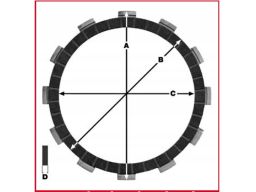 Mcc312-8 Tarcze Sprz. Moto. Suzuki Gsf 600 Bandit Trw