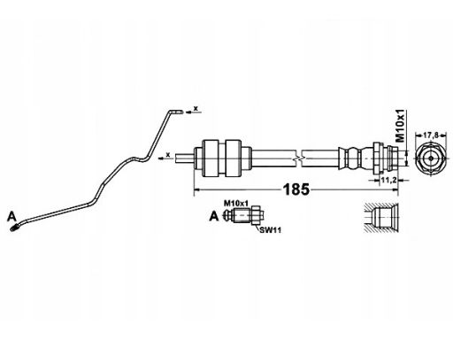 24.1294-0010.3 Przewód Hamulcowy Elastyczny Ate