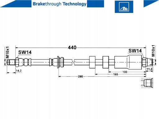 24.5113-0440.3 Przewód Hamulcowy Elastyczny Ate
