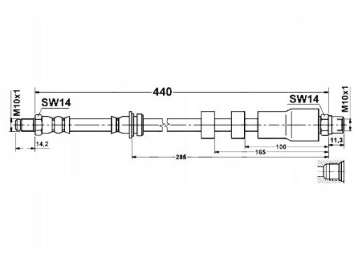 24.5113-0440.3 Przewód Hamulcowy Elastyczny Ate