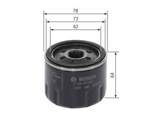 F 026 407 351 Filtr Oleju Bosch