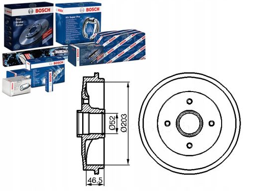 0 986 477 124 Bęben Hamulcowy Bosch