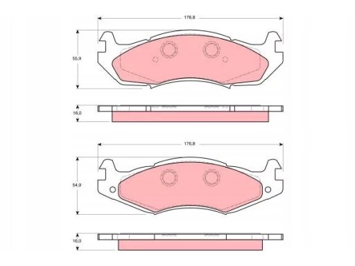 Gdb1207 Klocek Hamulcowy Kpl. Trw