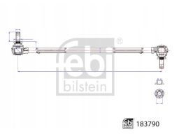 Fe183790 Łącznik Drążka Stabilizatora Przód L/P 345Mm Pasuje Do: Honda