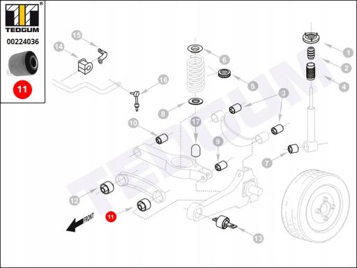 00224036 Silentblock Wahacza Ted-Gum