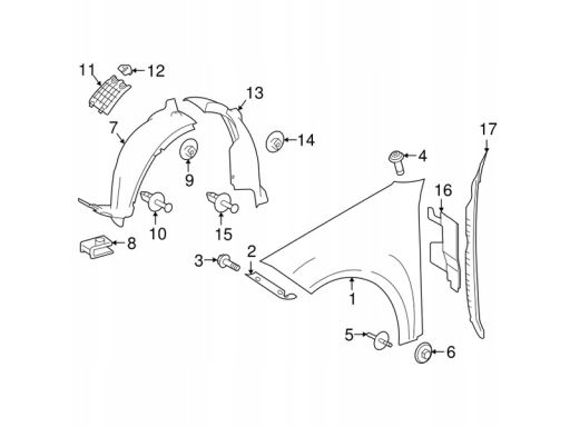 Nadkole przód klapka Mercedes X253 W253 GLC L P A2536931700