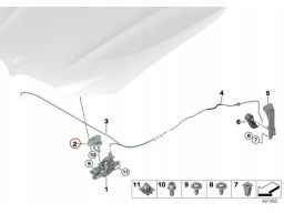 Rygiel zamka maski BMW X3 G01/F97 nowy