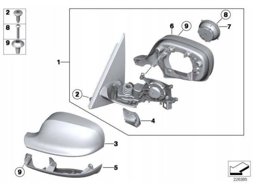 Osłony obudowy dolnej lusterek zewn. L i P BMW X3 51167289598