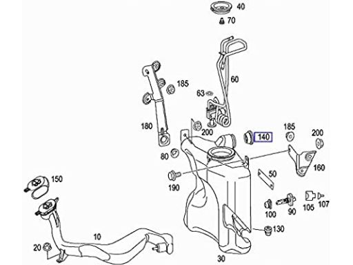 Uszczelka czujnika spryskiwaczy Mercedes W231 W238