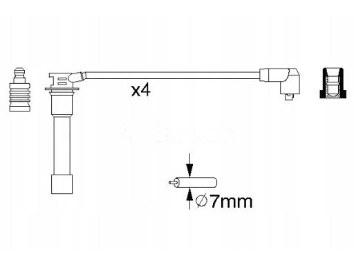 0 986 356 742 Zestaw Przewodów Zapłonowych Bosch