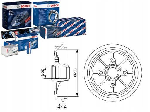 0 986 477 126 Bęben Hamulcowy Bosch