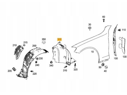 Nadkole przód Mercedes W205 A2056900230