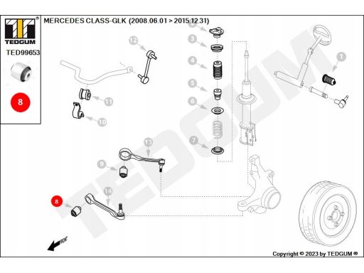 Ted99653 Silentblock Wahacza Ted99653 Tedgum