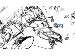 Pierścień osłona mocowanie stacyjki Mercedes W205 A22268020029051